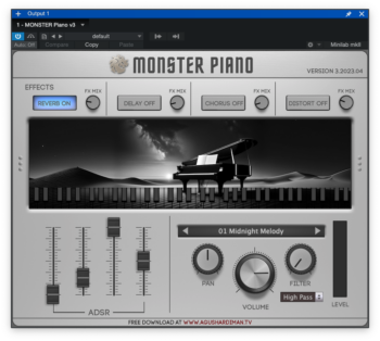 MONSTER Piano: O Piano Acústico Gratuito com Multi Character do Agus Hardiman